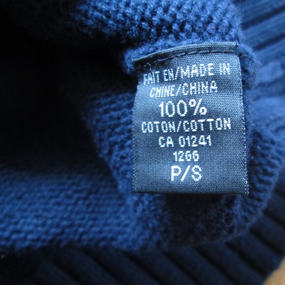 Pre-owned Men's Simons Navy Blue Cotton V-neck Sweater Size Small - Picture 3 of 4